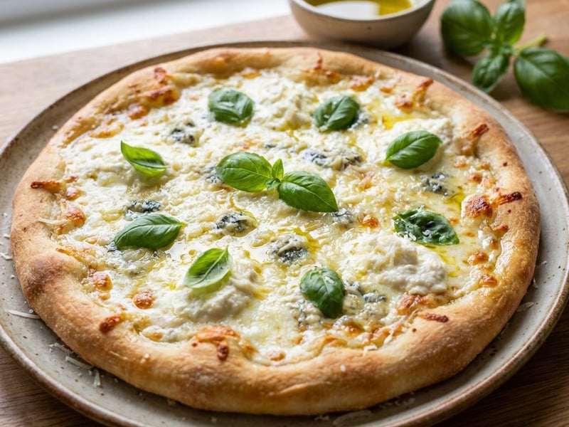 Pizza Bianca Quattro Formaggi | Knusprig & cremig