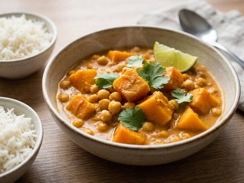 Indisches Kürbis-Kichererbsen-Curry | Aromatisch & cremig