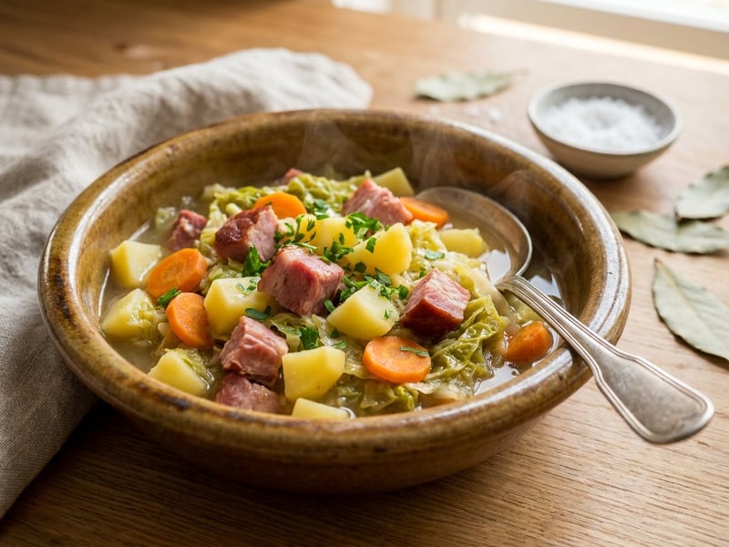 Savoy Cabbage Stew with Kasseler | Hearty Autumn Delight