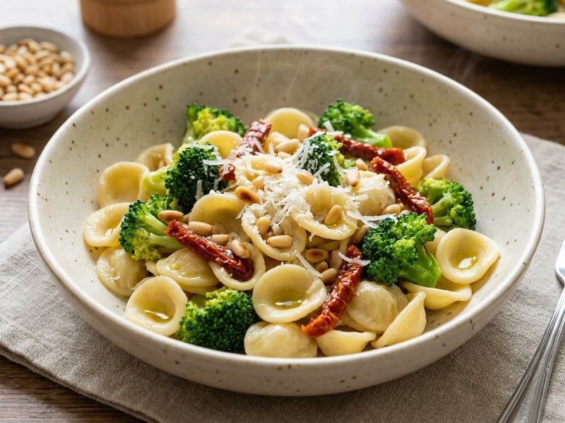 Orecchiette with Broccoli & Sun-Dried Tomatoes | 20 min.