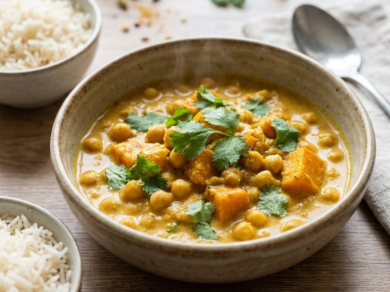 Indisches Kichererbsen-Kürbis-Curry | Cremig & Vegan