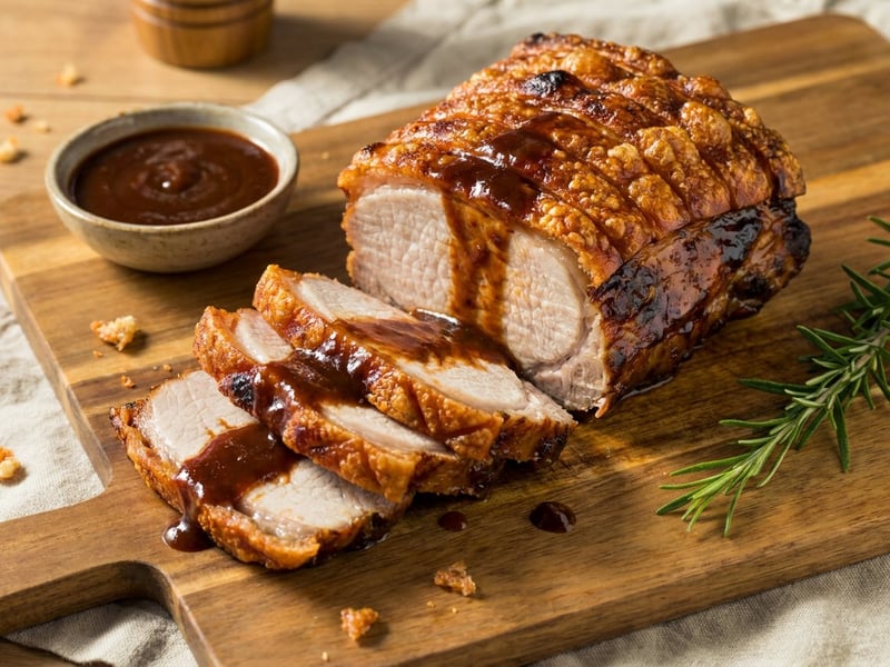 Grilled BBQ Roast Pork with Crackling | Crispy & Smoky