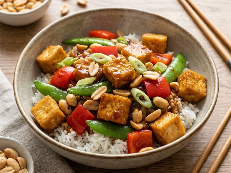 Kung Pao Tofu aus dem Wok | Knackig & pikant