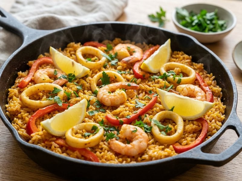 Spanish Squid and Rice Pan | Arroz con Calamares