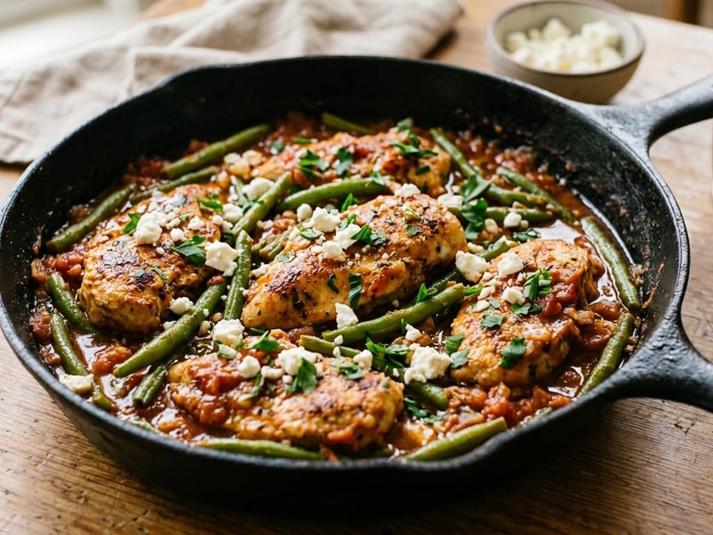 Greek Chicken Fasolakia | In 25 Minutes