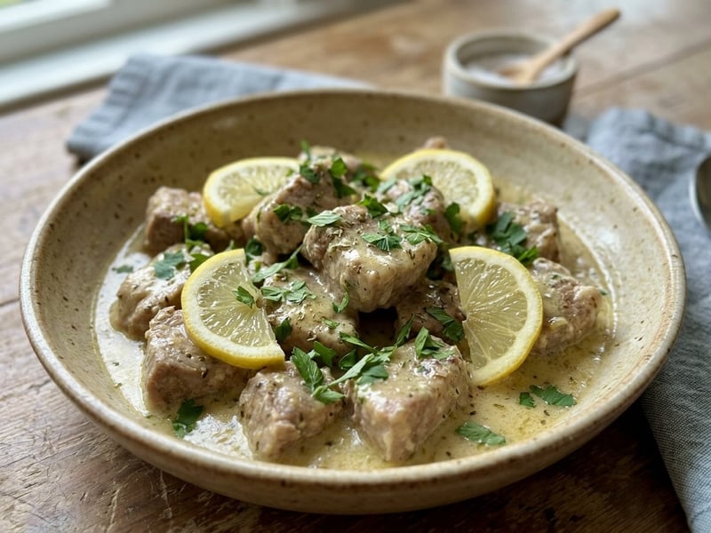 Choirino Lemonato | Griechisches Zitronen-Schweinefleisch
