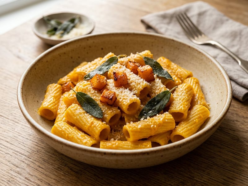 Rigatoni with Roasted Squash | Creamy & Autumnal