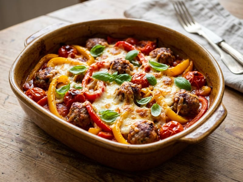 Salsiccia-Peperonata al Forno | Würziger Paprika-Auflauf