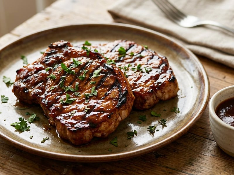 BBQ Pork Loin Steaks | Tender & Smokey Glazed