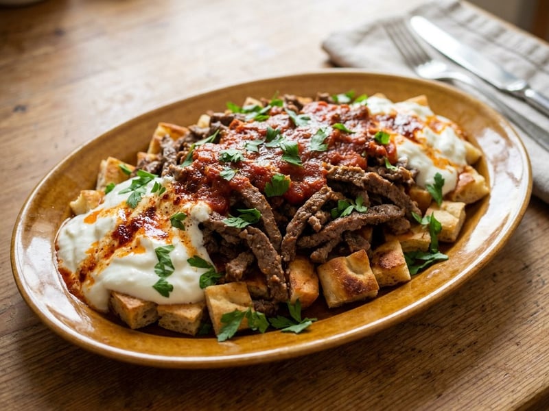 İskender Kebab | Turkish Doner Classic on Flatbread