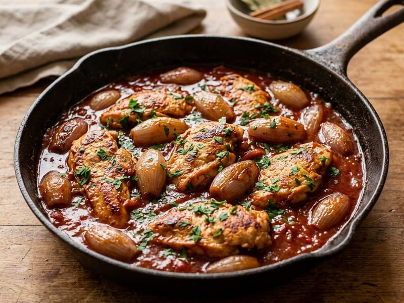 Griechisches Hähnchen-Stifado | In 25 Minuten