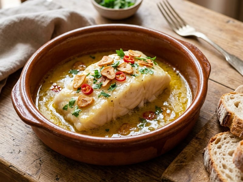Bacalao al Pil-Pil | Tender Cod in Garlic Emulsion