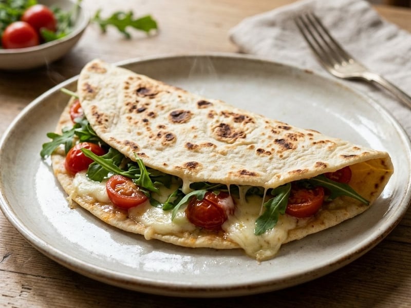 Piadina Romagnola with Mozzarella | Crispy & Creamy