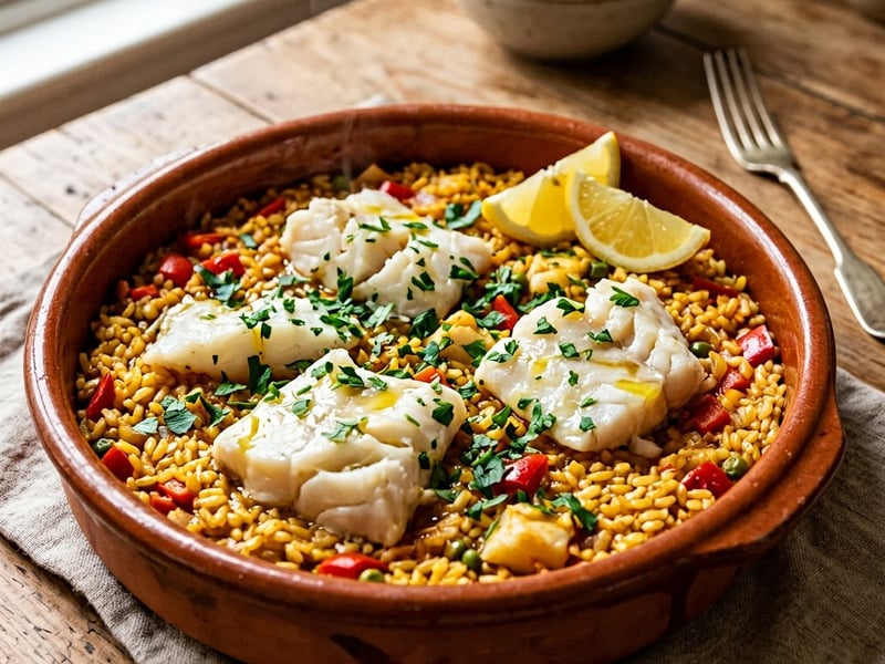 Arroz con Bacalao | Spanish Cod Rice Pot