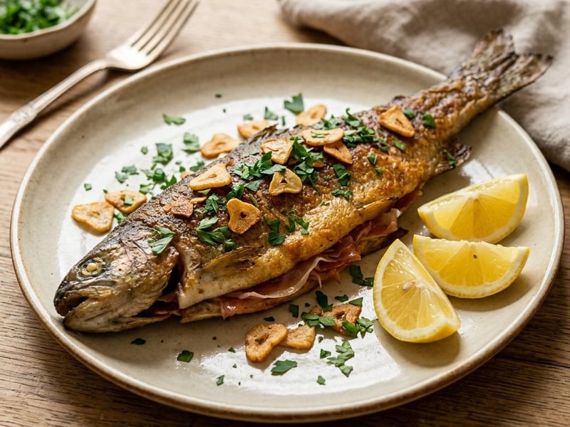 Trucha a la Navarra | Trout with Serrano