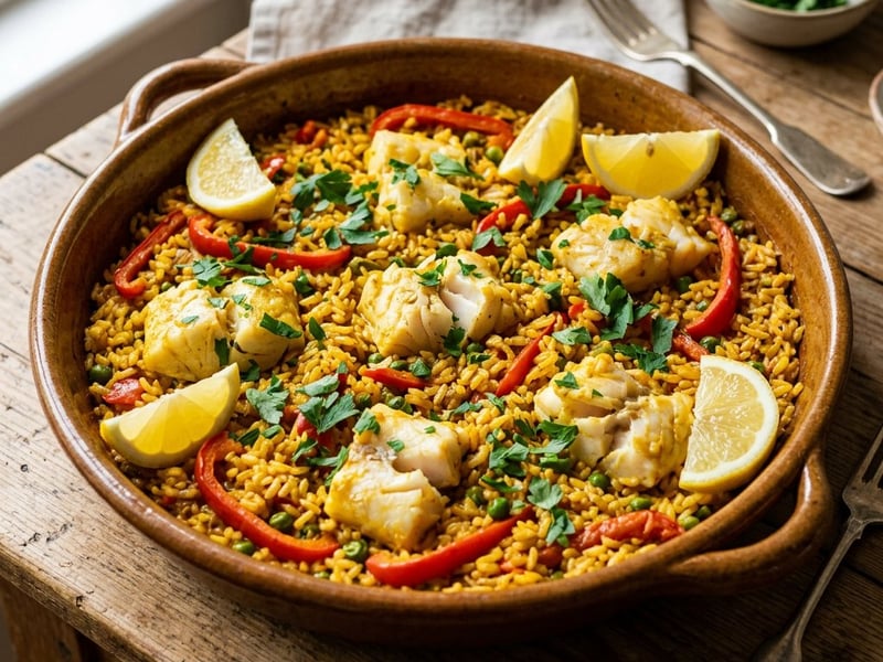 Arroz con Bacalao | Spanish Cod and Rice Pot