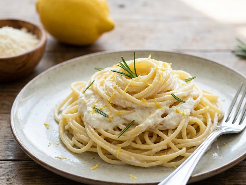 Creamy Pasta with Rosemary and Lemon