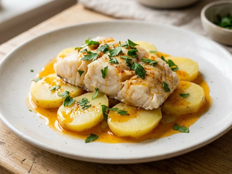 Bacalao a la Gallega | Galicischer Kabeljau mit Ajada