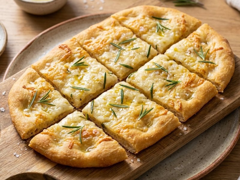 Tuscan Schiacciata with Pecorino and Rosemary | Crispy Flatbread