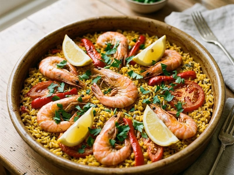Spanish Baked Seafood Rice | Arroz al Horno