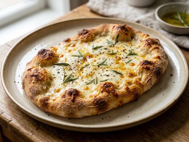 Pinsa Romana Bianca with Scamorza | Crispy & Wonderfully Smoky