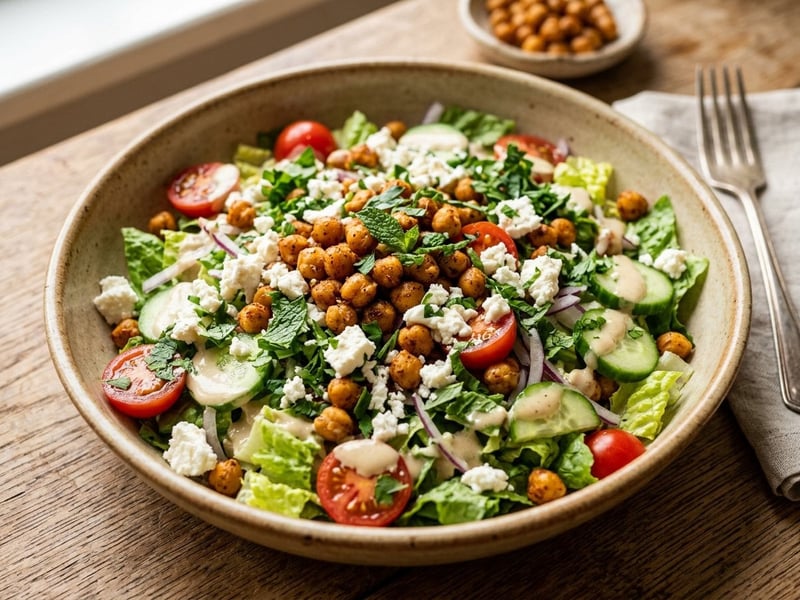 Turkish Roasted Chickpea Salad | Crispy & Spiced