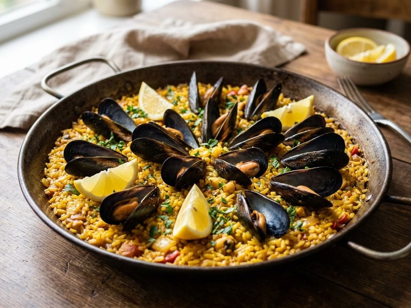 Arroz con Mejillones | Spanish Mussel Rice Pan