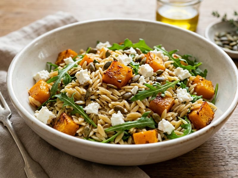 Warm Orzo & Pumpkin Salad | Fine Autumn Delight