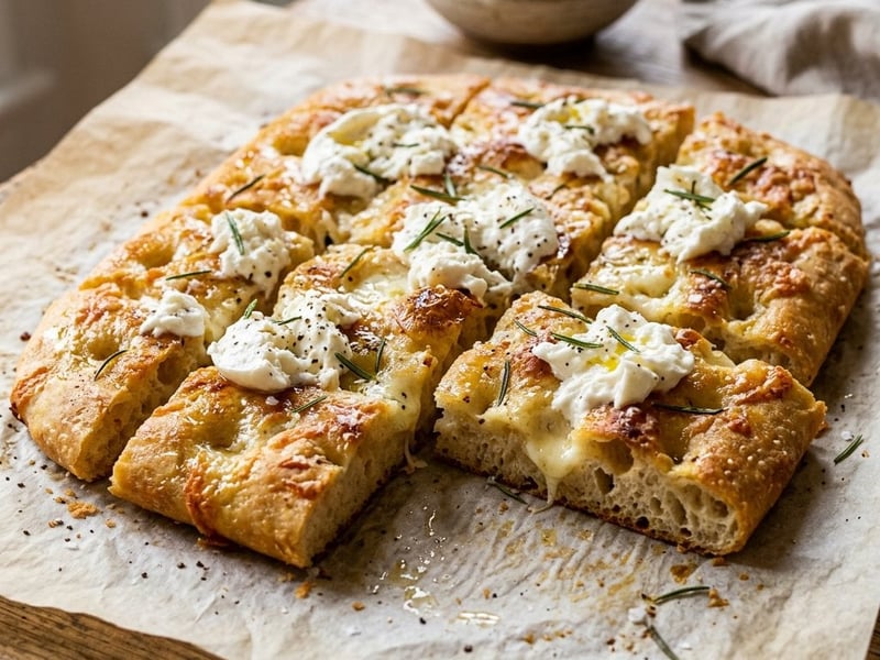Käse-Focaccia Pugliese | Außen knusprig & cremig