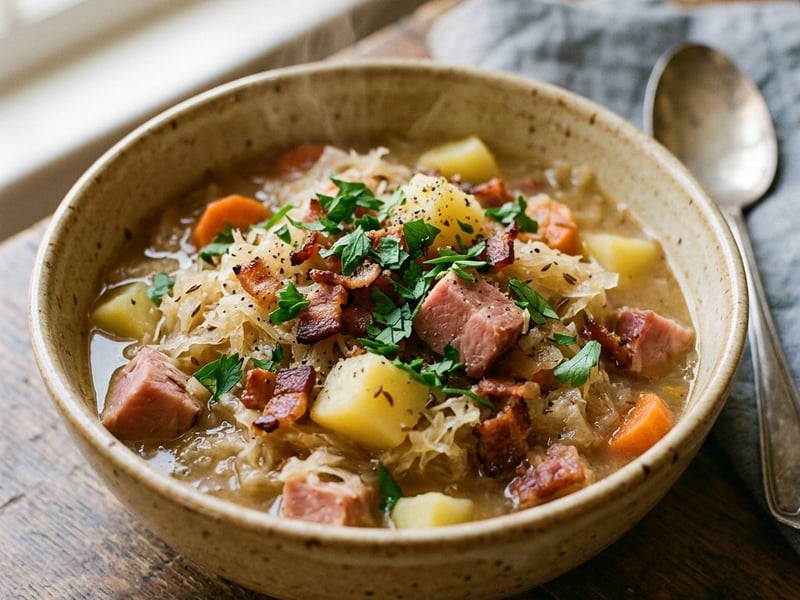 Sauerkraut Stew with Kasseler | Hearty & Warming