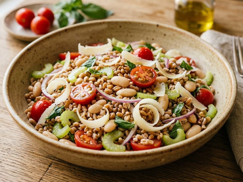 Toskanischer Farro-Salat | Mit Cannellini-Bohnen