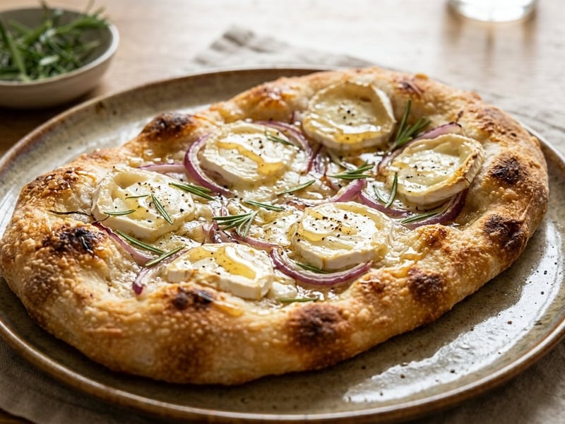 Römische Pinsa mit Ziegenkäse | Knusprig & aromatisch