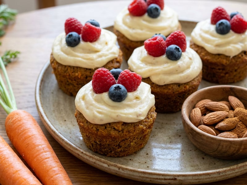Carrot Semolina Cupcakes