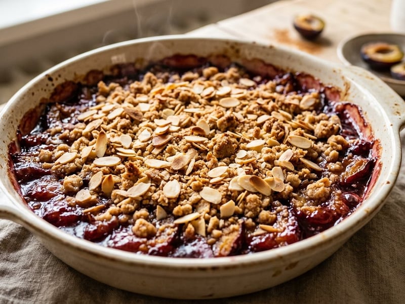 Zwetschgen-Crumble mit Zimtstreuseln | Knusprig & Fruchtig