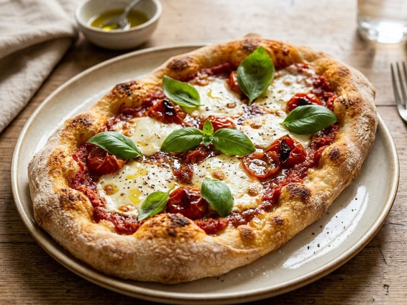Pinsa Romana mit Büffelmozzarella | Knusprig & cremig