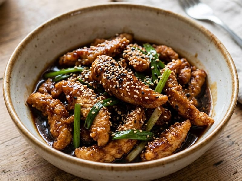 Mongolian Chicken | Würzig & karamellisiert in 15 Min.