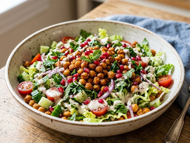 Türkischer Ofen-Kichererbsensalat | Knusprig & frisch