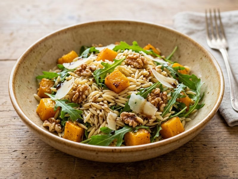 Italienischer Kürbis-Orzo-Salat | Feiner Herbstgenuss