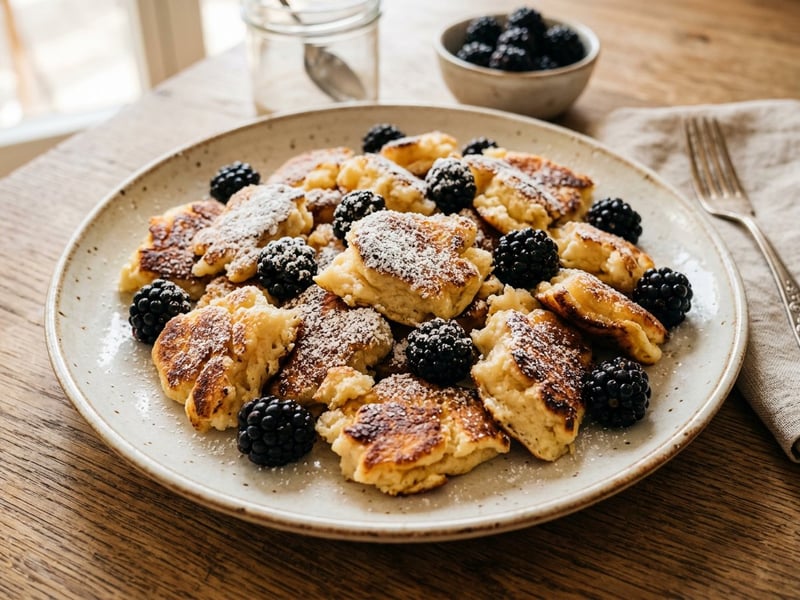 Bavarian Blackberry Schmarrn | Fluffy & Fruity