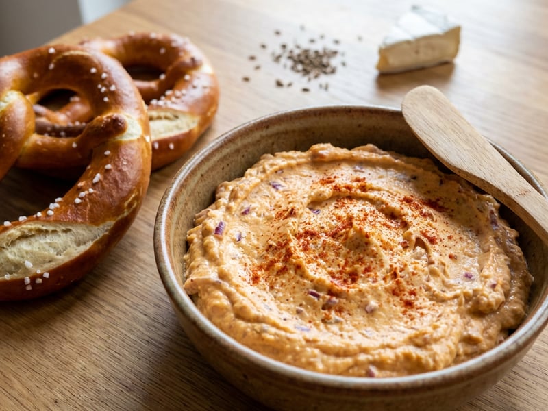 Vegan Obazda with Fresh Pretzels