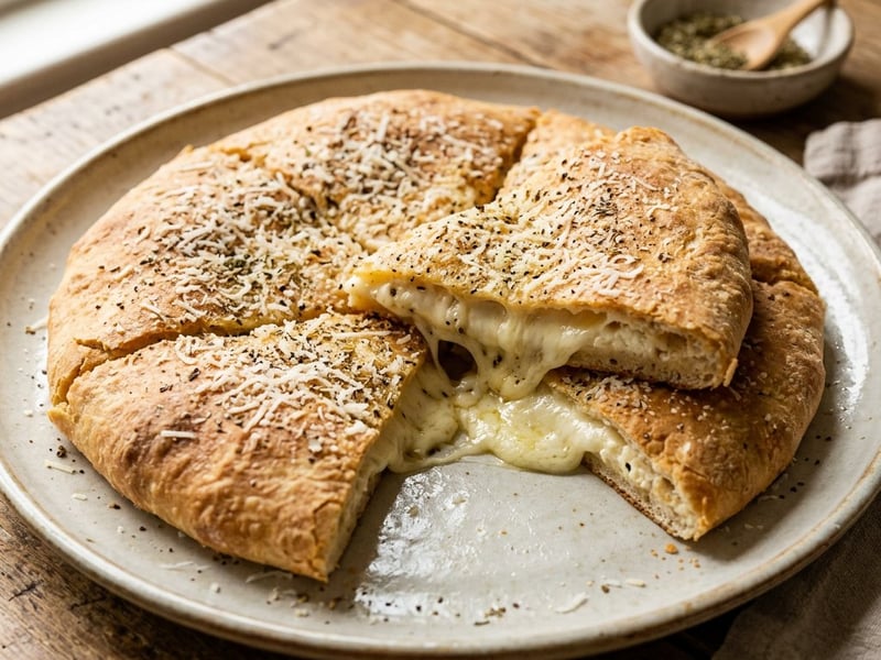 Pizzolo Siciliano | Knuspriges gefülltes Käse-Fladenbrot