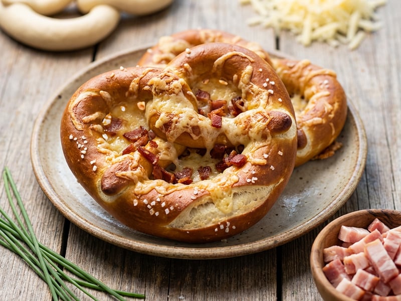 Warm Baked Cheese Pretzels with Juliette