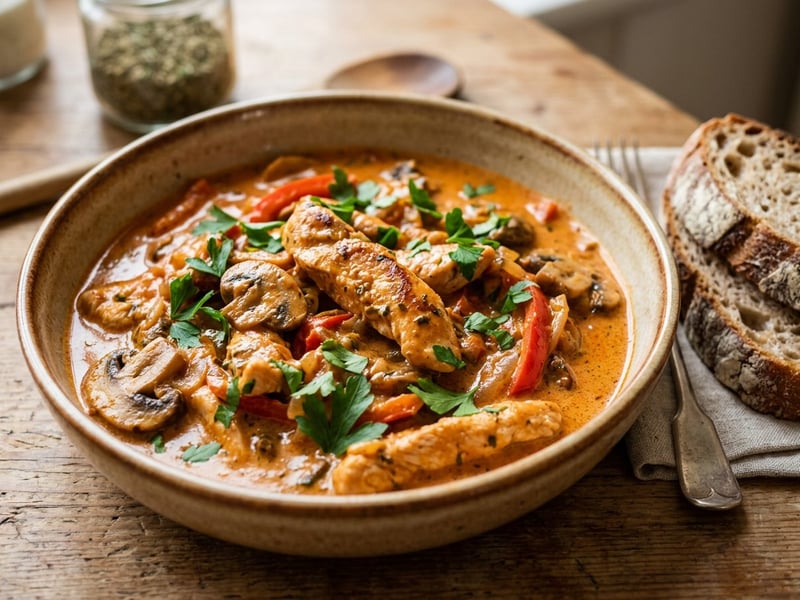 Greek Turkey Strips in Metaxa Sauce | In 20 Minutes