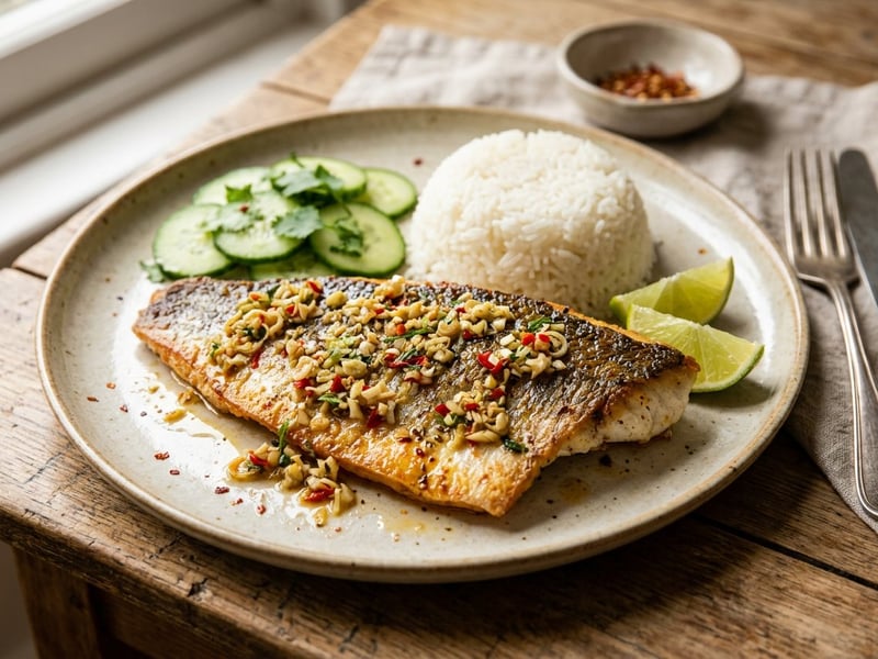 Cá Chiên Sả Ớt | Knuspriger Fisch mit Zitronengras & Chili