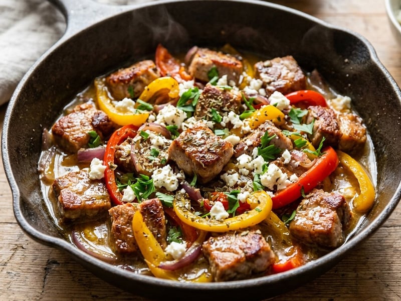 Choirini Tigania | Greek Pork Skillet