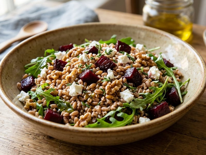 Italienischer Farro-Salat | Mit gerösteter Roter Bete