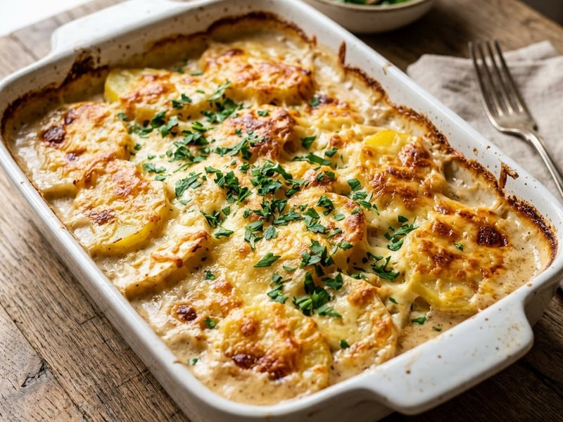 Potato and Celeriac Gratin | Savory & Golden Brown