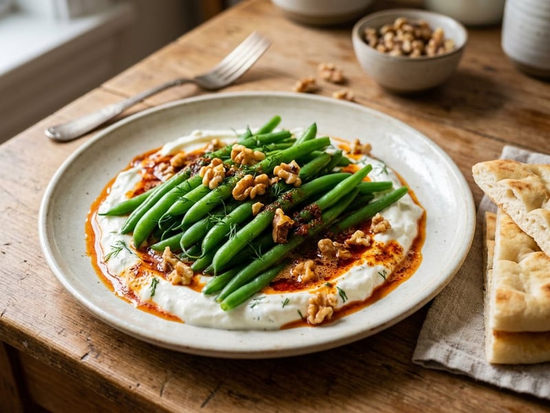 Yoğurtlu Taze Fasulye | Turkish Bean Salad with Yogurt