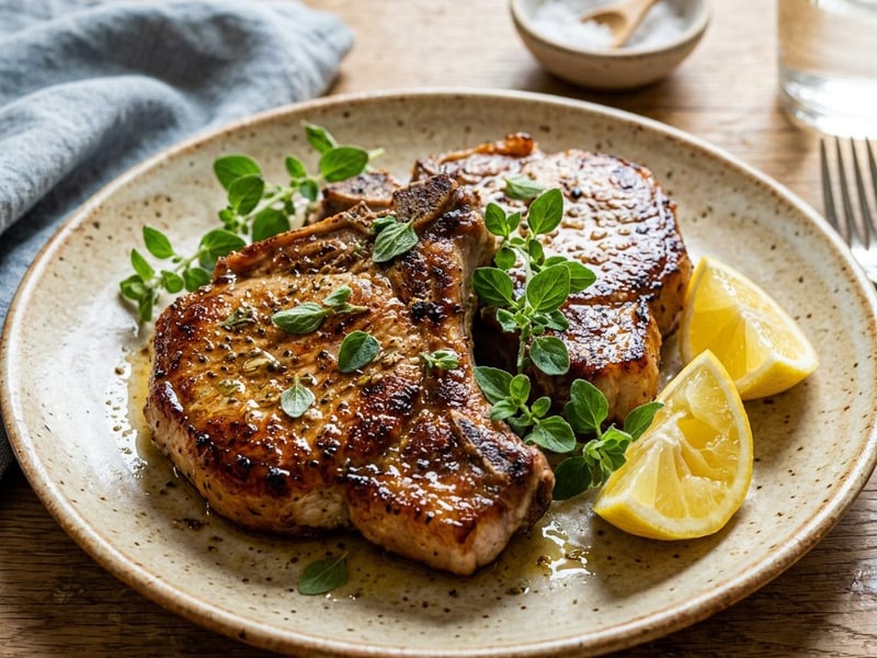 Greek Pork Chops | Juicy with Lemon & Oregano