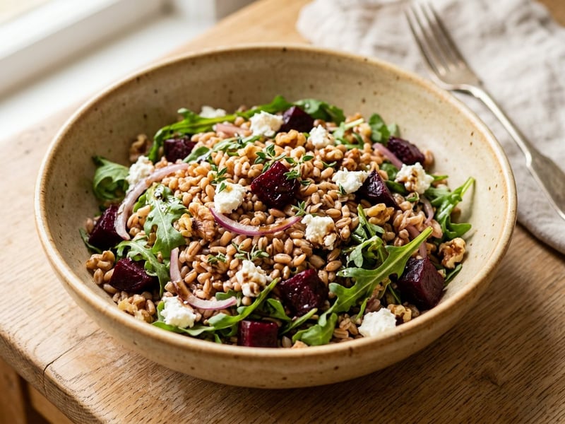 Italienischer Farro-Salat | Mit gerösteter Roter Bete